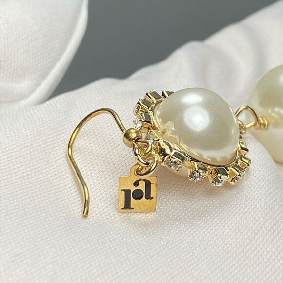 Rosantica Faux Pearl, & Crystal Drop Earrings - Picture 4 of 7